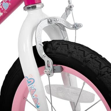 JOYSTAR 20 Inch Girls Bike for 7-10 Years Old 20 in Kids Bikes with Training Wheels and Basket Children's Bicycle with Handbrake in Fuchsia - Image 6