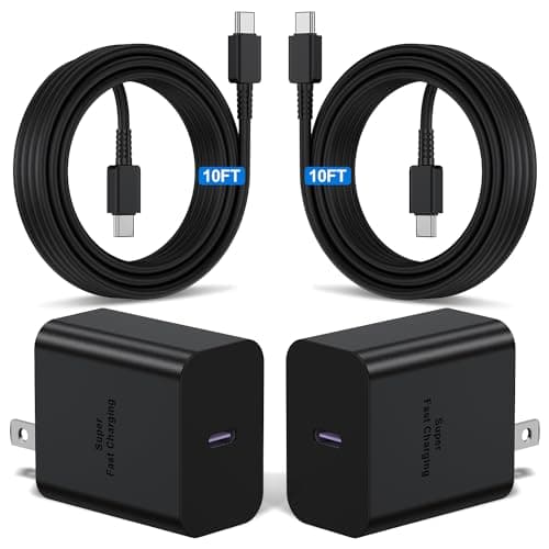 2Pack 45W Super Fast Charger Type C 10ft, USB C Wall Charging and Long Android Phone Charger Cable Cord for Samsung Galaxy S25 Ultra/S25 Plus/S25/S24+/S24 Ultra/S23 Ultra/S22 Plus/S21/Note 20/Note10+ - Image 1