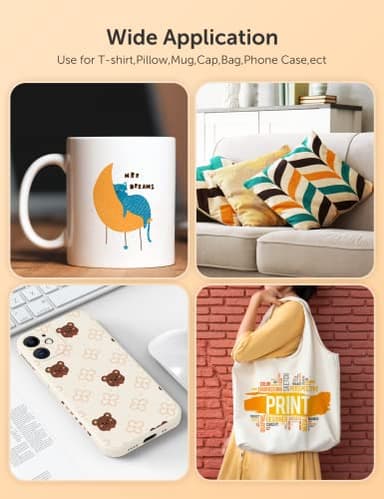 Hiipoo Sublimation Ink Refilled Bottles Compatible for ET2400 ET2720 ET2760 ET2750 ET4800 ET-2800 ET-2803 ET-2850 Inkjet Printers Heat Press Transfer on Mugs T-Shirts - Image 6