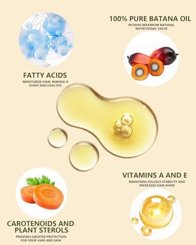 Ktintar 100% Natural Raw Batana Oil for Hair Growth, Dr Sebi Hair Growth Oil From Honduras, Thicker & Stronger Hair, Prevents Hair Loss, Eliminates Split Ends 4.23 Fl Oz (Pack of 1) - Image 7