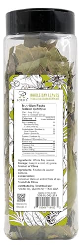 Soeos Bay Leaves Whole, 2 oz(57g), Non-GMO Verified, Dried Leaf, Freshly Packed to Keep Fresh, Laurel Herbs for Cooking, Dried Bay Leaves, Fresh, Green - Image 2