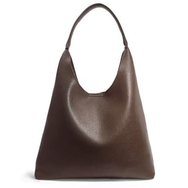 Hobo Bags for Women Soft Vegan Leather Shoulder Handbag Slouchy Tote Purses (Coffee) - Image 1