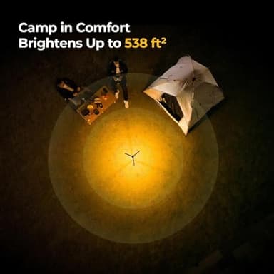 BougeRV Telescopic Camping Light, 15600mAh Collapsible Outdoor Light, Rotatable Electric Lantern, IP54 Waterproof Flashlight, Cordless Camping Tent Lamp for Emergency, Camping, Hiking, 2025 Version - Image 5