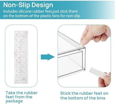 Vtopmart Stackable Storage Drawers Set of 3,Clear Plastic Organizer Bins for Makeup, Cosmetics, Beauty Supplies,Ideal for Vanity, Bathroom,Cabinet,Pantry Organization - Image 7