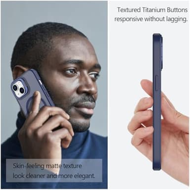 Nvollnoe for iPhone 15 Case Compatible with MagSafe,Military Grade Shockproof Heavy Duty Protective Adjustable Kickstand Matte Semi Clear Phone Case for iPhone 15(Blue) - Image 5