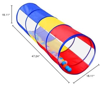 Kids Play Tunnel for Toddlers, Pop Up Crawl Through Tunnel Play Tent for Baby Infant Children or Dog with 2 Mesh Sides, Kids Tunnel Toys or Gift Indoor & Outdoor (Colorful Crawling Tunnel) - Image 7