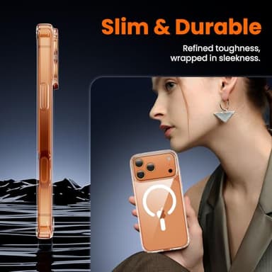 toushion 3 in 1 for iPhone 17 Pro Case Clear,Fits MagSafe, Not Yellowing, Screen Protector*1 Camera Lens Protector*1, Military-Grade Protection for Phone Cover 6.3 inch - Image 6