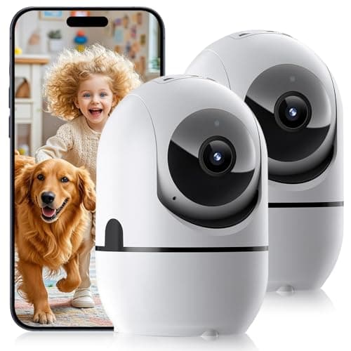 GBIUT Indoor Security Camera, 5G&2.4G WiFi Security Cameras Indoor for Home Security, Pan/Tilt Baby Monitor/Dog/Pet Camera with Phone App Motion Sensor & Night Vision. TF/CloudStorage (2Pack)