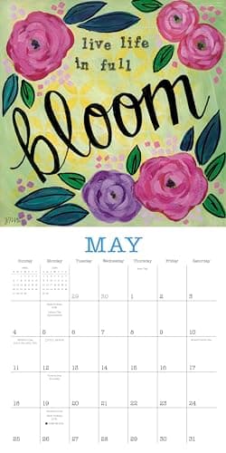 A Year of Hope and Inspiration 2025 Mini Calendar — By Deborah Mori, 7" x 7" - Image 4