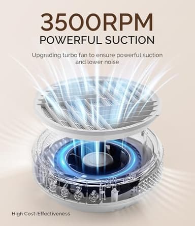 MelodySusie Cordless Nail Dust Collector,Compact Vacuum Fan Rechargeable Dust Collector with Reusable Filter,SProR Powerful Dust Suction Machine for Acrylic Gel Polish Manicure Pedicure at Salon&Home - Image 4