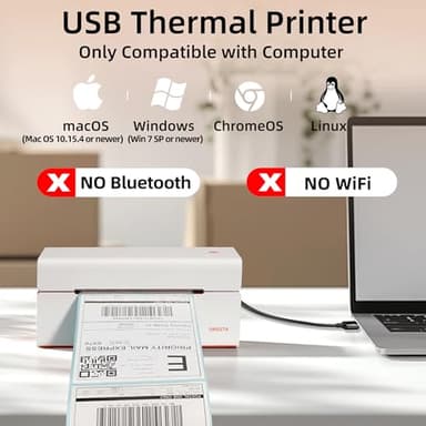 ORGSTA USB Shipping Label Printer - T001 4x6 Thermal Label Printer for Small Business, High Speed Label Printers for Shipping Package, Used for Ebay, Amazon, Shopify, Etsy, USPS, FedEx(USB Only) - Image 2