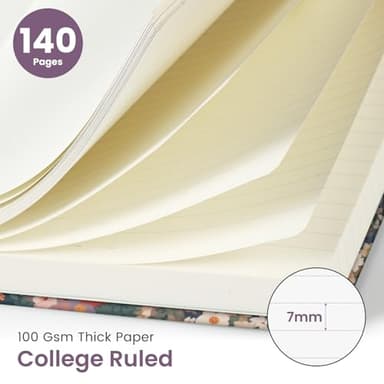 Taja Lined Spiral Journal Notebook for Women, A5 Cute College Ruled Hardcover Notebook for Work & Note Taking, Pretty Journal for Writing, 140 Pages, Flower Garden - Image 2