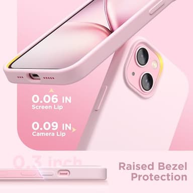 GolbinBox Magnetic for iPhone 15 Case, Compatible with MagSafe, [Soft Anti-Scratch Microfiber Lining], Slim Liquid Silicone Shockproof Protective Phone Case for iPhone 15 6.1 inch, Chalk Pink - Image 5