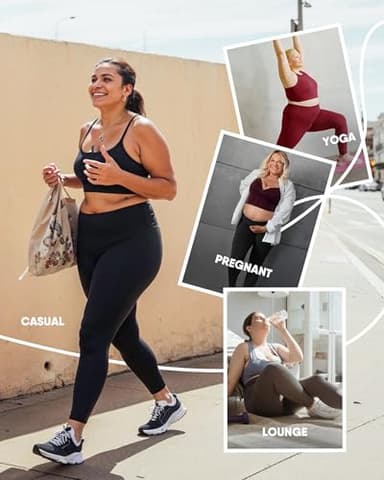 HLTPRO 3 Pack Plus Size Leggings with Pockets for Women - Black High Waisted Tummy Control Soft Yoga Pants for Gym Workout - Image 5