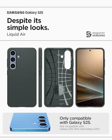 Spigen Liquid Air Designed for Galaxy S25 Case (2025) [No Magnet Ring], [Military-Grade Protection] - Abyss Green - Image 2