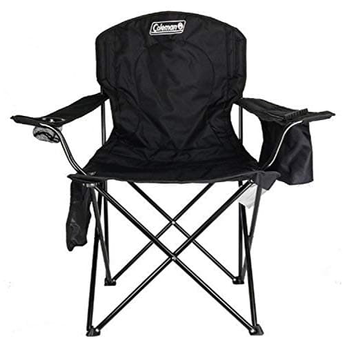 Coleman Portable Camping Chair with 4-Can Cooler, Cushioned Seat & Back with Side Pockets & Cup Holder, Carry Bag Included, Great for Camping, Tailgating, Firepits, Patio, & More - Image 1