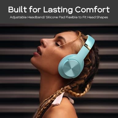 DOQAUS Bluetooth Headphones Over Ear, 90H Playtime Wireless, 3 EQ Modes, HiFi Audio & Deep Bass, ENC Noise Isolating Mic, Soft Earpads for Phone/PC - Image 2