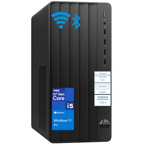 HP Tower PC Desktop Computer for Home Business Student, Intel 6-Core i5-12500 (Beat i7-11700), 32GB DDR4 RAM, 1TB PCIe SSD, WiFi, Bluetooth, RJ-45, HDMI, VGA, Keyboard and Mouse, Windows 11 Pro - Image 1