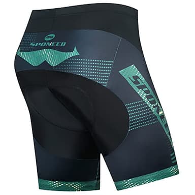 sponeed Gel Padded Cycling Shorts Men Biking Underwear Pants Multi Dark Green US Medium - Image 2