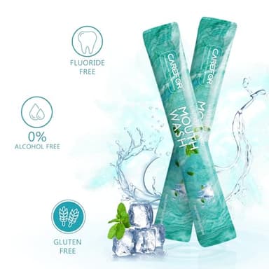 Mouthwash Travel Size Portable Packets to Go, Alcohol & Fluoride Free Fresh Mint MouthwashStrips for Superior Oral Hygiene,30 Individual Disposable Mouthwash Packs(Pack of 30) - Image 3