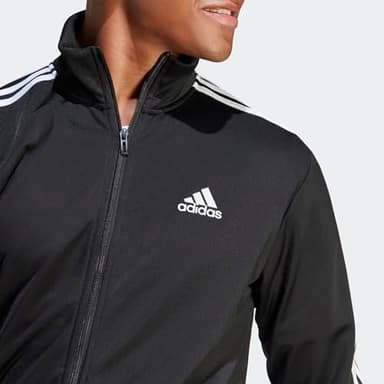 adidas Men's Sportswear Basic 3-stripes Tricot Track Suit, Black, X-Large - Image 2