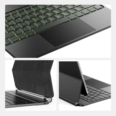 CSZZACME for iPad Air 13 inch case Keyboard M3 2025 & M2 2024,Magic Keyboard for iPad Pro 12.9 (6th,5th,4th,3rd Gen),Magnetic Attach,Multi-Gesture Trackpad,7-Color Backlit,Shortcut Keys,Black - Image 7