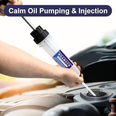Noawack Fluid Extractor Pump, Manual Oil Extractor for Cars, ATVs & Lawn Mowers - Oil Transfer Pump with Flexible Hoses, Brake/Transmission Fluid Extractor, Oil Change Tools 7 oz (200 ml) - Image 6