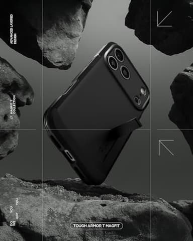 Spigen for iPhone 17 Pro Max Case, Tough Armor T MagFit [Camera Control Button] [Compatible with Magsafe] - Black - Image 3