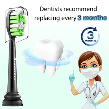Aoremon Toothbrush Replacement Heads for Phillips Sonicare Replacement Brush Head Compatible with Most Philips Sonicare Click-on Electric Toothbrush, Black 10 Pcs - Image 8