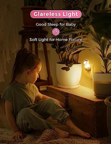 L LOHAS LED Night Light for Kids, [2 Pack] Plug in Night Light with Dusk to Dawn Sensor, LED NightLights, Nursery Nightlight, Birthday Gifts for Girls, Kids, Room Decor - Image 7