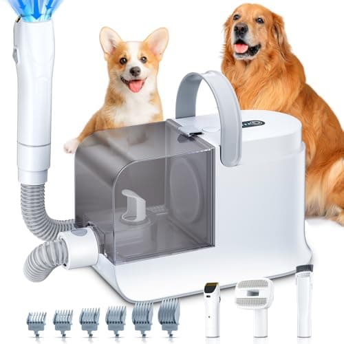LABIGO Dog Grooming Vacuum, 12000Pa Dog Hair Vacuum with Pet Clipper, 1.8L Pet Grooming Vacuum for Shedding Grooming Trimming, 3 Suction Modes Grooming Kit with 4 Grooming Tools for Dogs Cats - Image 1