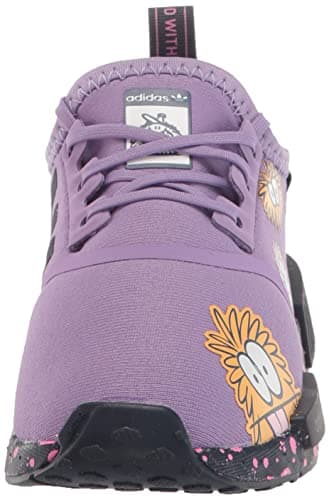 adidas Originals Kids NMD_R1's Sneaker, Super Purple/White/Shadow Navy (Elastic), 4 US Unisex Toddler - Image 2
