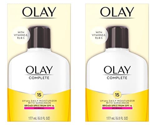 Olay Face Moisturizer, Complete with Sunscreen SPF 15, Daily Facial Lotion for Normal Skin, Lightweight Hydrating Broad Spectrum Sun Protection - Vitamin C, E, and Niacinamide - 6 Oz 2 Pack - Image 1