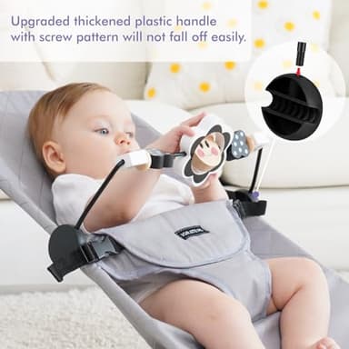 iGRATENS Baby Bjorn Bouncer Toy Bar, Toy Bar for Bouncer Balance Soft & Bliss, Easy to Attach and Remove, Child-Friendly Materials, Ideal for Baby, Black and White Toys - Image 4