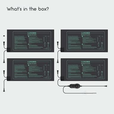 LUXBIRD 4 Pack Seedling Heat Mats with Digital Thermostat Controller, 10" x 20.75" Waterproof for Seed Starting, Germination, Hydroponics, Brewing, Breeding, Greenhouses (LB-HT04) - Image 7