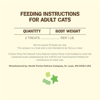 Purina Friskies Made in USA Facilities, Natural Cat Treats, Party Mix Natural Yums Catnip Flavor - 20 oz. Canister - Image 6
