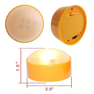 CANDLE CHOICE Halloween Pumpkin LED Lights with Remote and Timer Bright Flickering Battery Operated Jack-O-Lantern Electric Flameless Candles for Halloween Decorations Pumpkin Decor 3 Pack Orange - Image 6