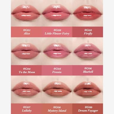 Flower Knows Midsummer Fairytales Coating Lip Lacquer,Glowy Non-Fading Lip Gloss,Hydrating Tinted Lip Oil for Girls&Women,Vegan & Cruelty Free,0.17Fl Oz(G09 Dream Voyager) - Image 2