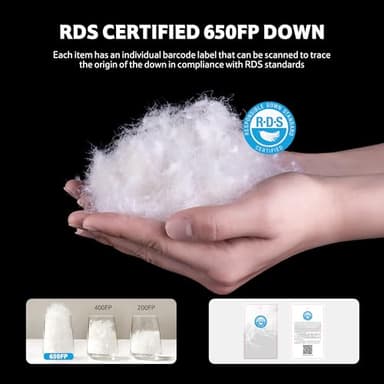 Naturehike Ultralight Duck Down Cold Weather Sleeping Bag, 650FP Compact Sleeping Bag 3-4 Season for Adults & Kids, Waterproof - Backpacking, Camping, Hiking, Traveling with Compression Sack, Gray - Image 3