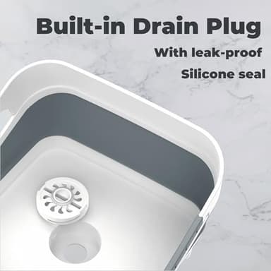 GIMWA Wash Basin for Baby Bottles, Foldable, Versatile Wash Tub for Kitchen, RV, Outdoor Camping Sink, Sturdy & Easy to Clean - Image 4