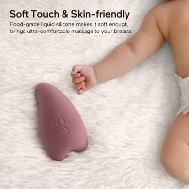 Momcozy Warming Lactation Massager 2-in-1, Soft Breast Massager for Breastfeeding, Heat + Vibration Adjustable for Clogged Ducts, Improve Milk Flow, Engorgement - Image 5