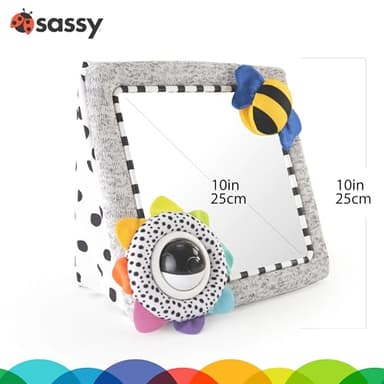 Sassy Tummy Time See Me Floor Mirror for Ages 0+ Months (80928) - Image 3