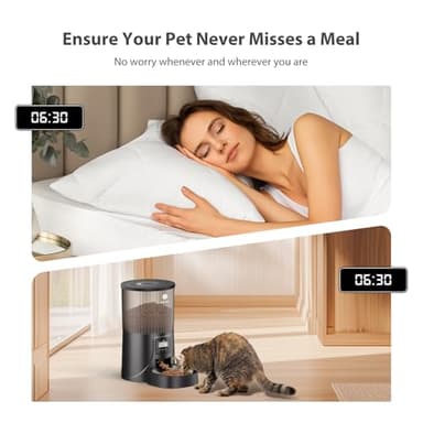 PETULTRA Automatic Cat Feeder: 4L Timed Cats Food Dispenser Programmable 1-6 Meal for Cat and Small Medium Dog- Auto Pet Feeder Easy to Set Up Dual Power Supply with Desiccant Bag| Detachable Washable - Image 2