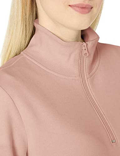 Amazon Essentials Women's Long-Sleeve Fleece Quarter-Zip Top (Available in Plus Size), Light Pink, X-Small - Image 5