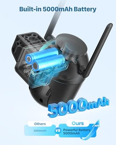 Security Cameras Wireless Outdoor Solar: 2K WiFi Camera for Home Security System - Battery Powered Cam IP66 Waterproof Motion Sensor - Camaras de Seguridad para Casa Inalambricas - Image 5