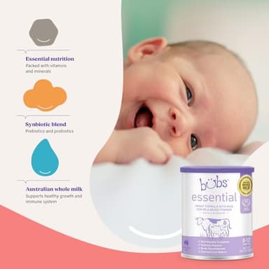 Bubs Essential Infant Formula, with Iron, Cow Milk-Based Powder, for Infants 0-12 Months, Made with Non-GMO Milk, 20 oz - Image 2