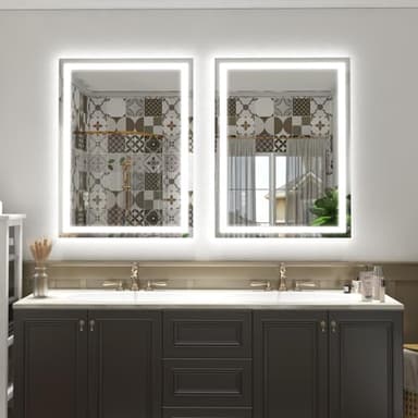 ODDSAN LED Lighted Bathroom Mirror 24x 32, Dimmable Vanity Mirror with Lights, Anti-Fog, ETL Listed (Backlit and Front Lighted) - Image 7