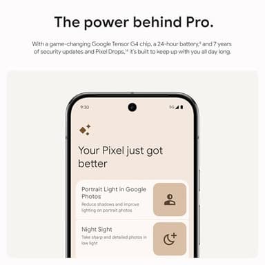 Google Pixel 9 Pro - Unlocked Android Smartphone with Gemini, Triple Rear Camera System, 24-Hour Battery, and 6.3" Super Actua Display - Porcelain - 512 GB - Image 8