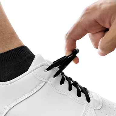 MOCATH 2 Pairs Elastic Shoe Laces for Adults & Kids No Tie Shoelaces for Sneakers Stretch Tieless Flat Shoes Strings Black 39Inch - Image 3