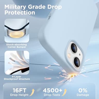 GolbinBox Magnetic for iPhone 15 Case, Compatible with MagSafe, [Soft Anti-Scratch Microfiber Lining], Slim Liquid Silicone Shockproof Protective Phone Case for iPhone 15 6.1 inch, Blue - Image 4